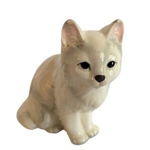 Vtg Japan Lefton Ceramic‎ White Cat Figurine Collectible Home Decor Statue